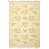 6x9 Ivory, Lime, Blush Color Hand Woven Kilim Wool Traditional Oriental Rug
