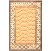 6x9 Peach, Ivory, Brown Color Hand Woven Kilim Wool Southwestern Oriental Rug