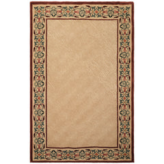 5x8 Beige, Rust, Chocolate Color Machine Made Wool Transitional Oriental Rug