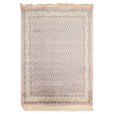 4x6 Lilac, Ivory, Slate Color Hand Knotted Persian Wool Traditional Oriental Rug