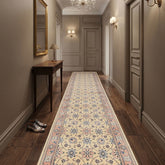 Ivory Rose 2'6''x16'5'' Runner Pak Persian Kashan Traditional 300 KPSI Trellis Botanical Hand Knotted Wool Oriental Area Rug