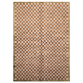 5x7 Gray, Brown, Sage Color Hand Knotted Tibetan Wool & Silk Moden & Contemporary Oriental Rug
