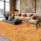 Tone on Tone Gold 8x10 Premium Tibetan Modern Contemporary Tibetano Designer Hand Knotted Wool Pure Silk Oriental Area Rug