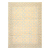 8x10 Ivory, Beige, Taupe Color Hand Knotted Tibetan Wool Transitional Oriental Rug