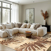 Brown Beige 8x10 Premium Tibetan Modern Contemporary Abstract Tibetano Designer Hand Knotted Wool Pure Silk Oriental Area Rug