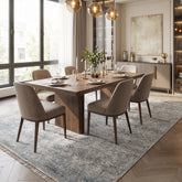 8x10 Aqua, Silver, Gray Color Hand Knotted Sherpa Wool & Bamboo Silk Modern & Contemporary Oriental Rug