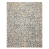 8x10 Slate, Blue, Gray Color Hand Knotted Oushak Wool Traditional Oriental Rug