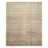 8x10 Moss, Gray, Color Hand Knotted Oushak Wool Transitional Oriental Rug