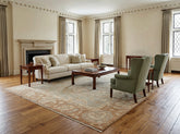 10x14 Seafoam, Mocha, Ivory Color Hand Knotted Peshawar Wool Traditional Oriental Rug