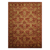 9x12 Burnt Orange, Gold, Olive Color Hand Knotted Jaipur Wool Transitional Oriental Rug