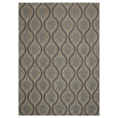 10x14 Silver, Gray, Blue Color Hand Knotted Tibetan Wool Transitional Oriental Rug