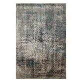 6x9 Beige, Taupe, Blue Color Hand Knotted Sherpa Bamboo Silk Modern Oriental Rug