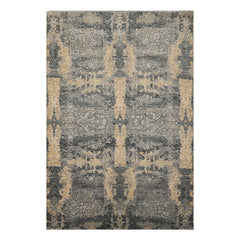 6x9 Gray, Taupe, Gold Color Hand Knotted Sherpa Bamboo Silk & Wool Modern Oriental Rug