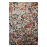 6x9 Beige, Rose, Charcoal Color Hand Knotted Sherpa Bamboo Silk & Wool Modern Oriental Rug