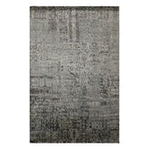 6x9 Taupe, Gray, Brown Color Hand Loomed Sherpa 100% Bamboo Silk Oriental Rug