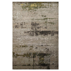 6x9 Beige, Taupe, Green Color Hand Knotted Sherpa Wool & Bamboo Silk Modern Oriental Rug