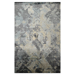 6x9 Beige, Gray, Brown Color Hand Loomed Sherpa Bamboo Silk Modern Oriental Rug