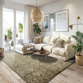 8x10 Tone on Tone Green, , Color Hand Knotted All-Over Wool Transitional Oriental Rug