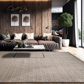 9x12 Gray, dark Grey, Color Hand Knotted All-Over 100% Wool Contemporary Oriental Rug