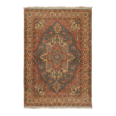 4x6 Gray, Ivory, Peach Color Hand Knotted Oriental Area Rug 100% Wool Traditional Oriental Rug