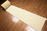 Runner Ivory, Tone On Tone, Color Machine Made All-Over 100% Wool Modern Oriental Rug