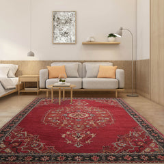 Multi Size Pomegranate Dark Gray Beige Color Hand Tufted All-Over 100% Wool Transitional Oriental Rug
