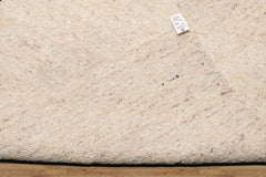 LoomBloom Oat Meal 9'x12' Organic Flatweave Traditional Geometric Hand Woven Wool Oriental Area Rug