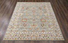loomBloom Mint Green Multi Size Hand Tufted Wool Floral Modern & Contemporary Oriental Area Rug