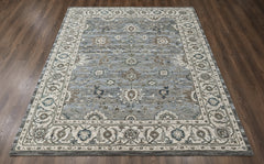 loomBloom Light Blue Multi Size Hand Tufted Wool Floral Modern & Contemporary Oriental Area Rug