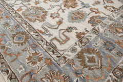 loomBloom Beige Multi Size Hand Tufted Wool Floral Modern & Contemporary Oriental Area Rug