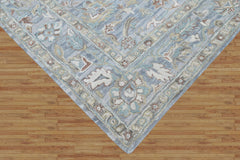 Multi Size Sky Blue Turquoise Beige Color Hand Tufted Handmade Wool Modern & Contemporary Oriental Rug