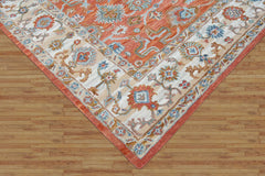 Multi Size Rust Burnt Orange Blue Color Hand Tufted Handmade Wool Modern & Contemporary Oriental Rug