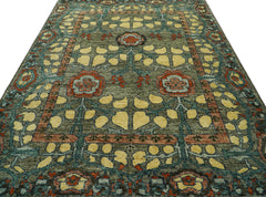 LoomBloom Multi Size Moss Hand Knotted Wool Arts and Crafts Stained Glass Oushak Oriental Area Rug