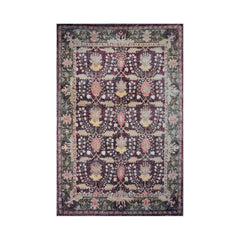 Multi Size Purple Brown Beige Color Hand Woven All-Over Polyester Traditional Oriental Rug