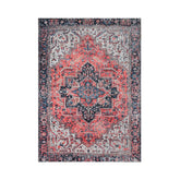 Multi Size Rust Ivory Black Color Hand Woven All-Over Polyester Traditional Oriental Rug
