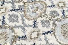 Ivory, Gray 3'6''x5'7'' Oushak Transitional Hand Knotted Wool Oriental Area Rug