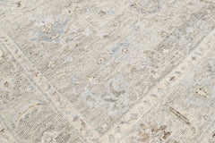 Beige, Gray 8'11''x11'11'' Oushak Transitional Hand Knotted Wool Oriental Area Rug