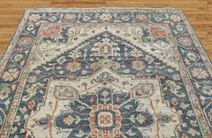 Slate, Beige 8'3''x12 Oushak Heriz Hand Knotted Wool Oriental Area Rug