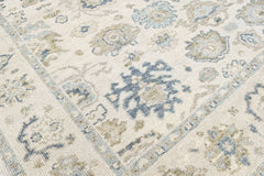 Ivory 8'10''x11'11'' Oushak Transitional Hand Knotted Wool Oriental Area Rug