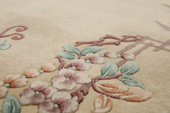 4x6 Traditional Wool Hand Woven Beige Oriental Area Rug