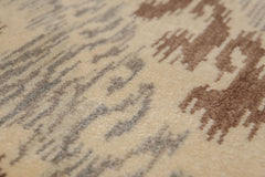 2'4x8 Contemporary Ivory Hand Knotted Wool Foundation KAT Design Oriental Runner Area Rug