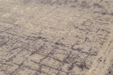 Runner Beige, Grey, Ivory Color Hand Knotted All-Over 100% Wool Contemporary Oriental Rug