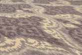 5x7 Gray, Ivory, Warm Grey Color Hand Knotted All-Over 100% Wool Contemporary Oriental Rug