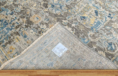 Gray, Blue 7'11''x9'9'' Oushak Transitional Hand Knotted Wool Oriental Area Rug