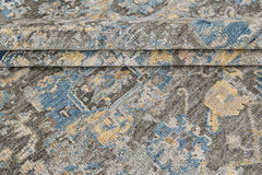 Gray, Blue 7'11''x9'9'' Oushak Transitional Hand Knotted Wool Oriental Area Rug