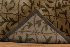Green Tone on Tone 8x10 Hand Knotted Transitional Wool Tibetan Oriental Rug