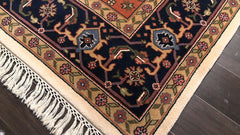 8x10 Ivory, Muted Teracotta, Blue Color Hand Knotted Heriz Wool Traditional Oriental Rug