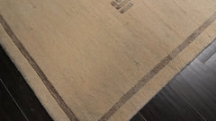 5x8 Ivory, Brown, Color Hand Knotted Tibetan New Zealand Wool Art Deco Oriental Rug