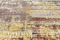 9x12 Beige, Brown, Gold Color Power Loom Oushak Wool Modern Oriental Rug
