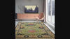 Multi Size Hand Knotted LoomBloom Muted Turkish Oushak 100% Wool Traditional Oriental Area Rug Green,Navy Color